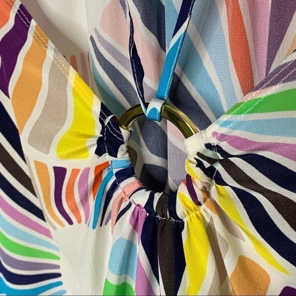 TRINA Turk Top Printed Silk Halter Tie Small Amorita - Picture 9 of 10